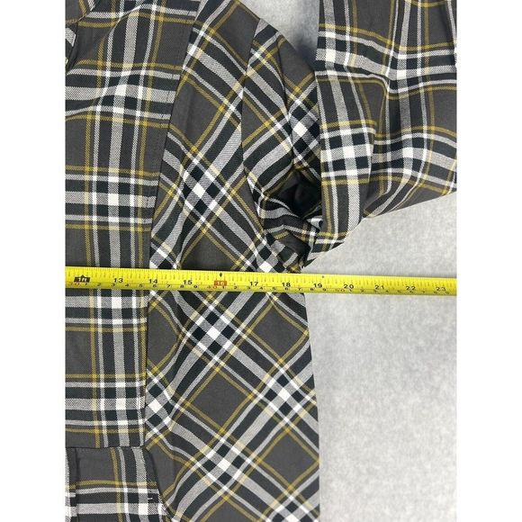 Joan Rivers Blouse Womens 6 Plaid Cottage Core Long Sleeve Peplum Button Casual - Picture 7 of 16